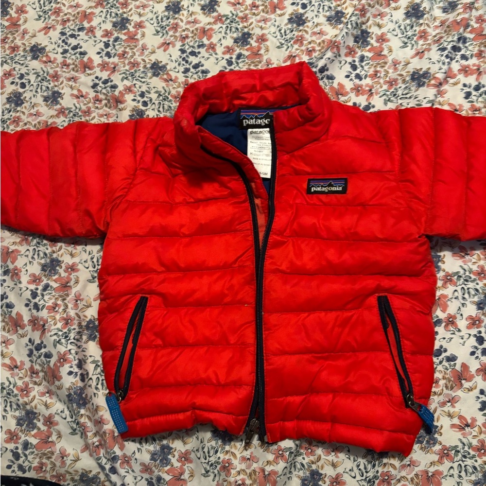 Patagonia Kids Bright Red Puffer Coat